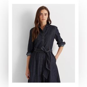 Lauren Ralph Lauren Denim Belted Shirt Dress